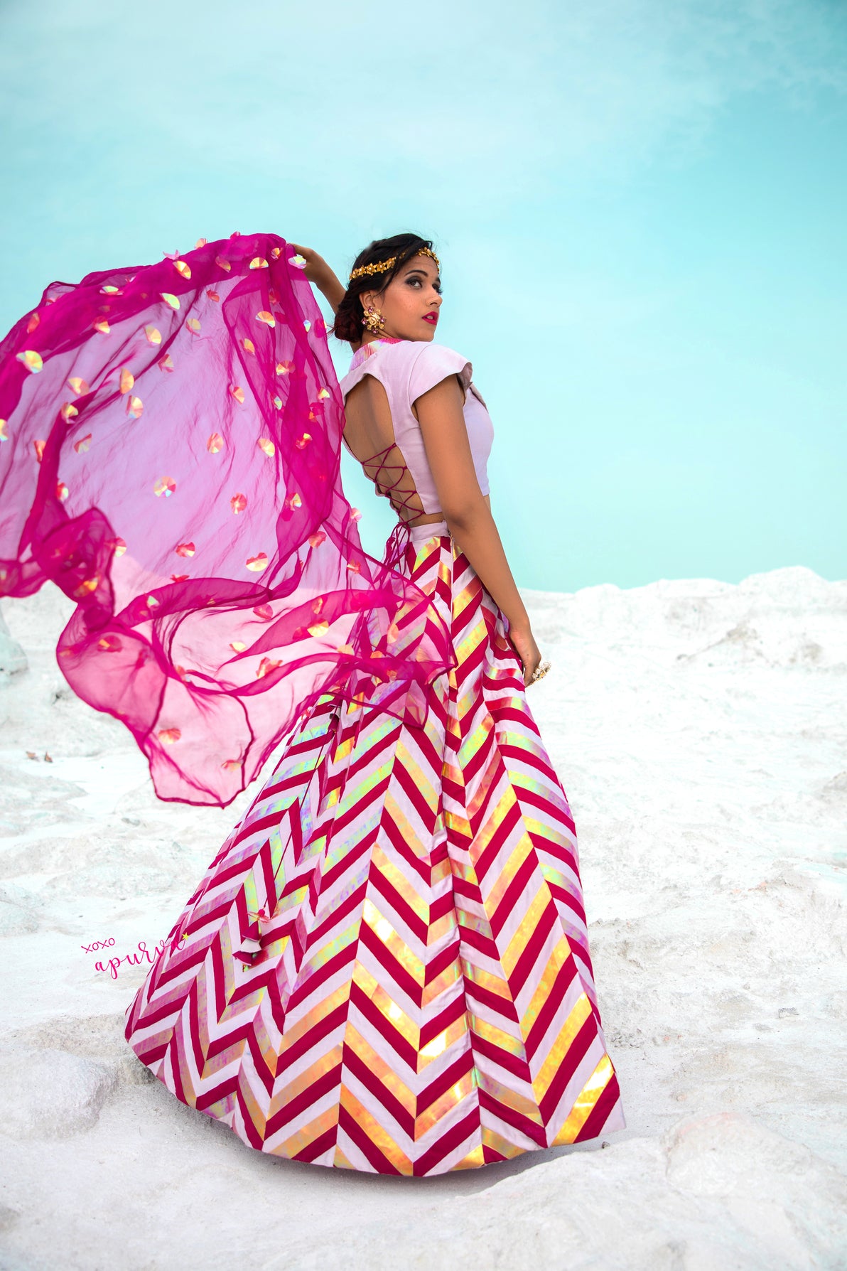 Chevron Lehenga