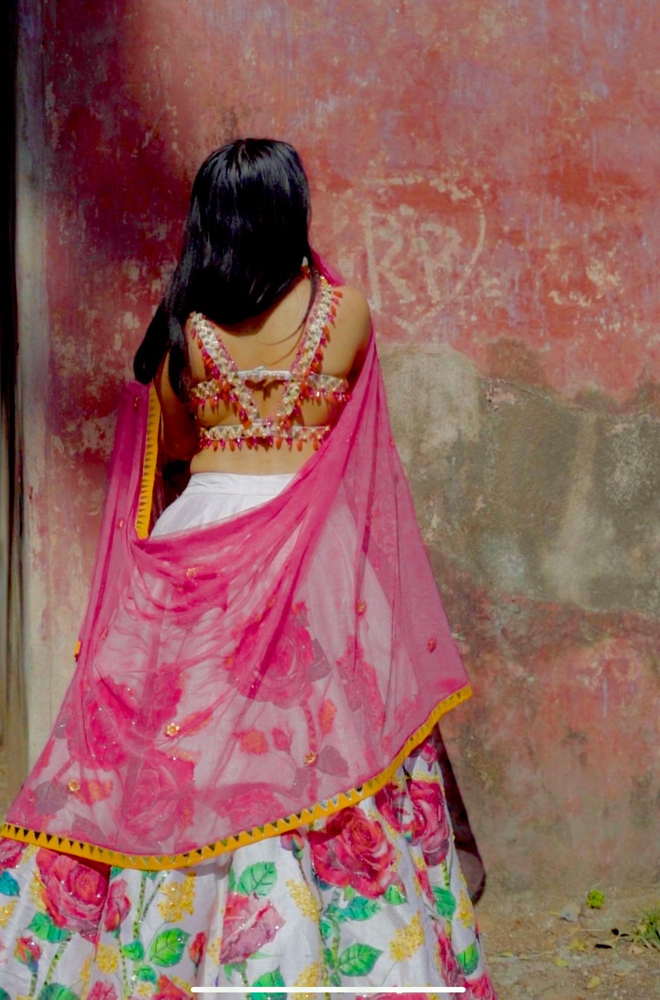 Painted Rose Lehenga