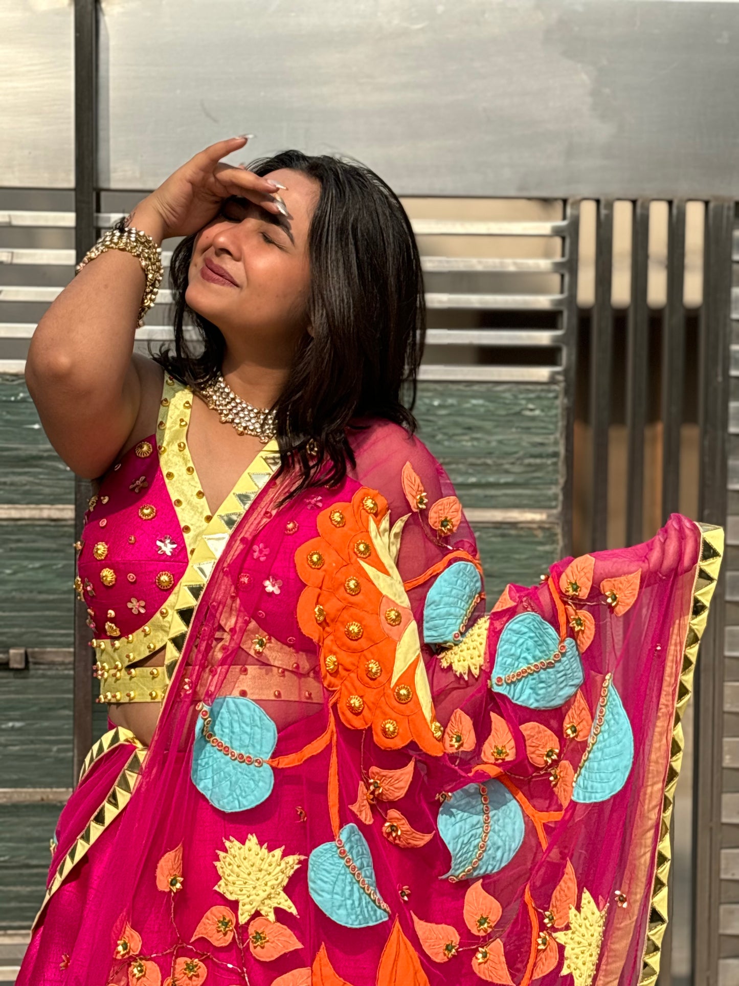 Fuchsia Chintz Lehenga