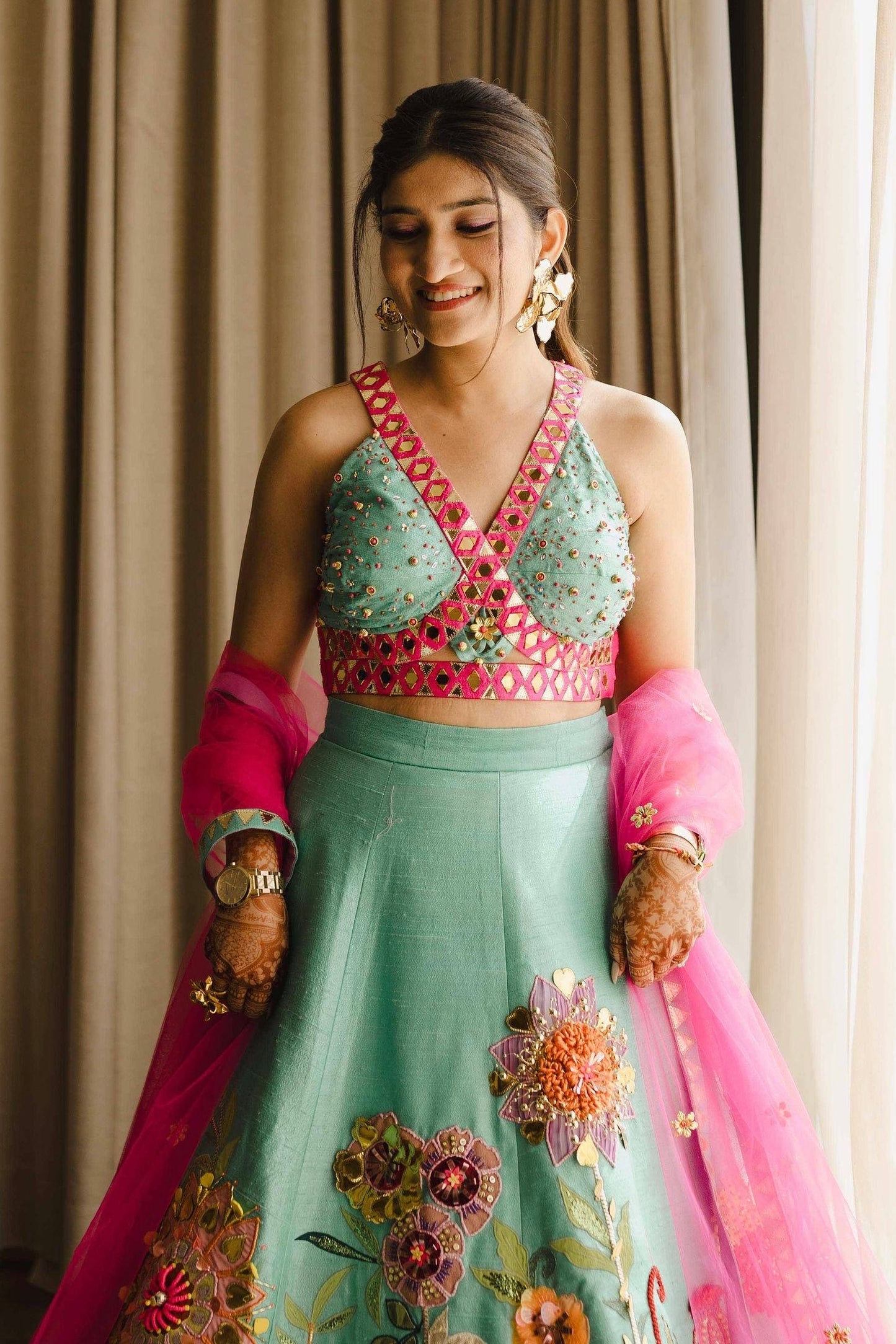 Multi Floral Lehenga
